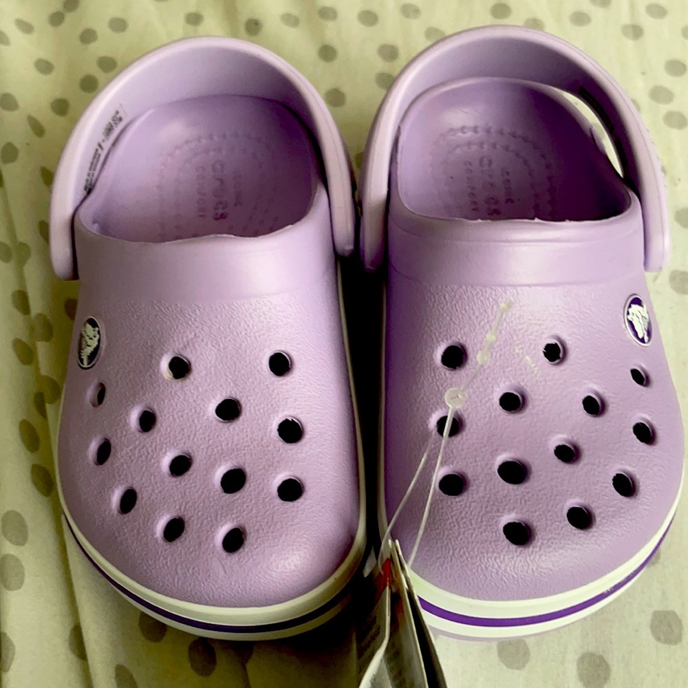 Purple toddler crocs